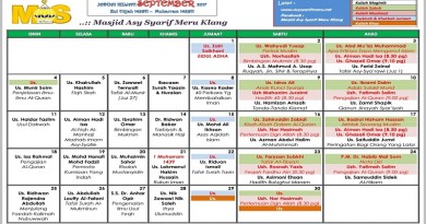 Jadual Kuliah/Pengajian Bulan Sept 2017 Jadual Kuliah/Pengajian Bulan Sept 2017