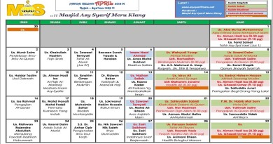 Jadual Kuliah/Pengajian Bulan Apr 2018 Jadual Kuliah/Pengajian Bulan Apr 2018