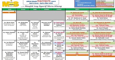 Jadual Kuliah/Pengajian Bulan DIsember 2018 Jadual Kuliah/Pengajian Bulan DIsember 2018