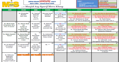 Jadual Kuliah/Pengajian Jan 2019 Jadual Kuliah/Pengajian Jan 2019