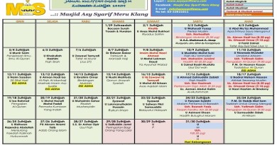 Jadual Kuliah/Pengajian Ogos 2019 Jadual Kuliah/Pengajian Ogos 2019