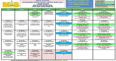 Jadual Kuliah Bulan Jan 2020 Jadual Kuliah Bulan Jan 2020