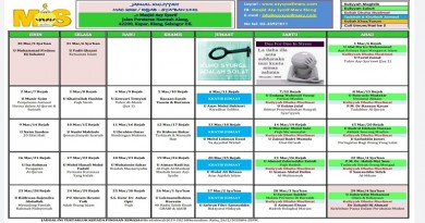 Jadual Kuliah/Pengajian Bulan Mac 2020 Jadual Kuliah/Pengajian Bulan Mac 2020